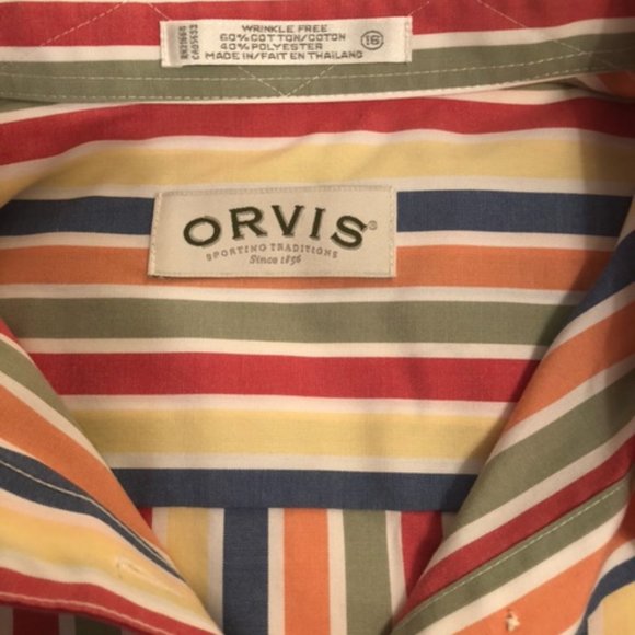 Orvis Collared Multicolor Striped Button-down - Picture 2 of 4